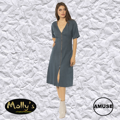Porter S/S Woven Dress - Deep Lagoon